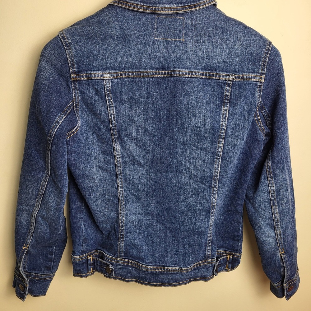 Old Navy Womens Medium Denim Jacket‎ Classic Jean Jacket Blue Casual - Picture 4 of 7